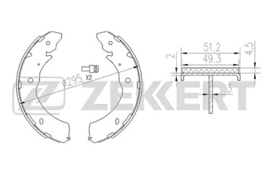 Комлект тормозных накладок (ZEKKERT: BK-4034)