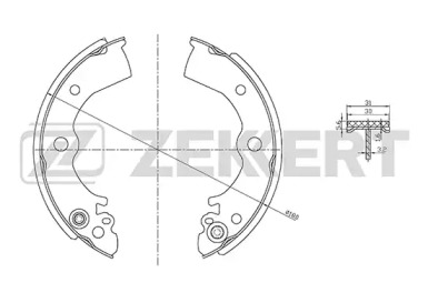 Комлект тормозных накладок (ZEKKERT: BK-4035)