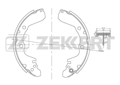 Комлект тормозных накладок (ZEKKERT: BK-4037)