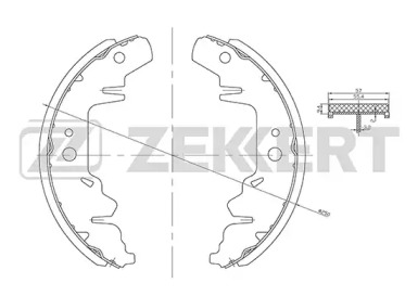 Комлект тормозных накладок (ZEKKERT: BK-4039)