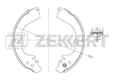 Комлект тормозных накладок (ZEKKERT: BK-4040)