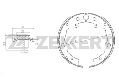 Комлект тормозных накладок (ZEKKERT: BK-4043)