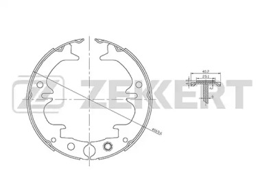 Комлект тормозных накладок (ZEKKERT: BK-4044)