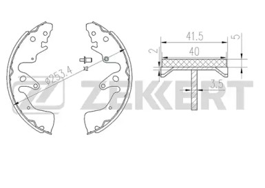 Комлект тормозных накладок (ZEKKERT: BK-4049)