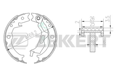 Комлект тормозных накладок (ZEKKERT: BK-4051)