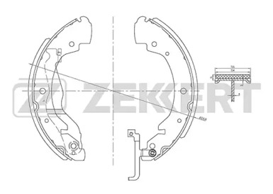 Комлект тормозных накладок (ZEKKERT: BK-4052)