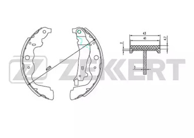 Комлект тормозных накладок (ZEKKERT: BK-4054)