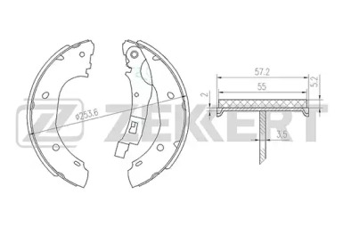 Комлект тормозных накладок (ZEKKERT: BK-4073)