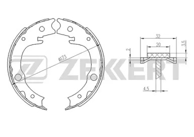 Комлект тормозных накладок (ZEKKERT: BK-4097)