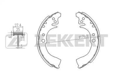 Комлект тормозных накладок (ZEKKERT: BK-4099)