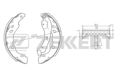 Комлект тормозных накладок (ZEKKERT: BK-4101)