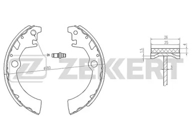 Комлект тормозных накладок (ZEKKERT: BK-4102)