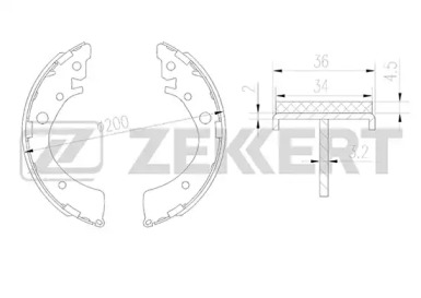 Комлект тормозных накладок (ZEKKERT: BK-4103)