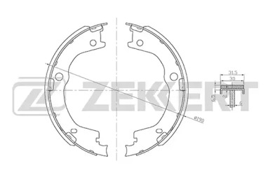 Комлект тормозных накладок (ZEKKERT: BK-4105)