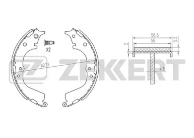 Комлект тормозных накладок (ZEKKERT: BK-4107)