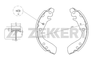 Комлект тормозных накладок (ZEKKERT: BK-4108)