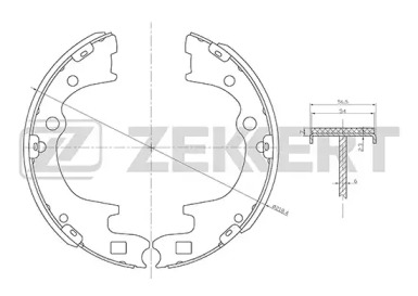 Комлект тормозных накладок (ZEKKERT: BK-4109)