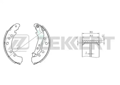 Комлект тормозных накладок (ZEKKERT: BK-4115)