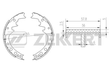 Комлект тормозных накладок (ZEKKERT: BK-4118)