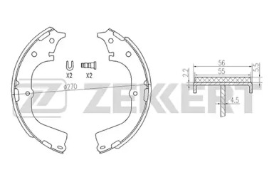 Комлект тормозных накладок (ZEKKERT: BK-4121)