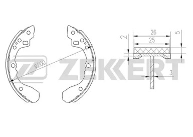 Комлект тормозных накладок (ZEKKERT: BK-4128)