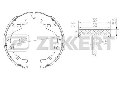 Комлект тормозных накладок (ZEKKERT: BK-4129)