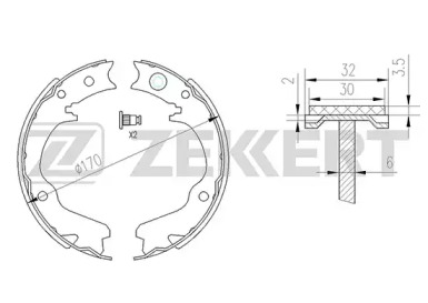 Комлект тормозных накладок (ZEKKERT: BK-4134)