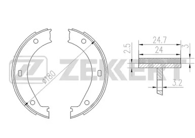 Комлект тормозных накладок (ZEKKERT: BK-4135)