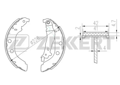 Комлект тормозных накладок (ZEKKERT: BK-4138)