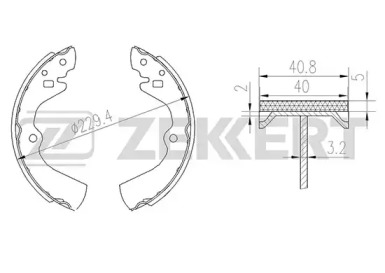 Комлект тормозных накладок (ZEKKERT: BK-4141)