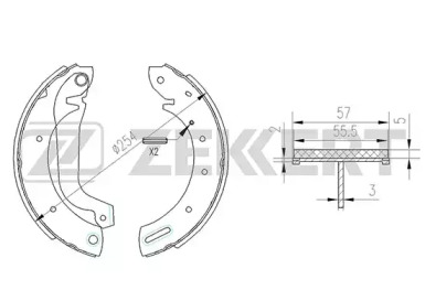 Комлект тормозных накладок (ZEKKERT: BK-4142)