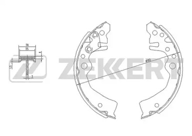 Комлект тормозных накладок (ZEKKERT: BK-4143)