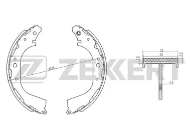 Комлект тормозных накладок (ZEKKERT: BK-4145)