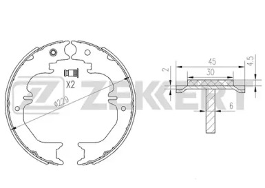 Комлект тормозных накладок (ZEKKERT: BK-4147)