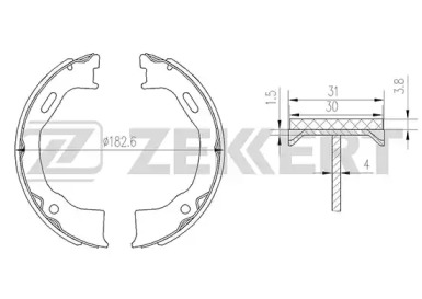 Комлект тормозных накладок (ZEKKERT: BK-4149)