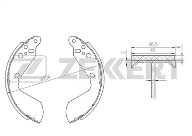 Комлект тормозных накладок (ZEKKERT: BK-4150)