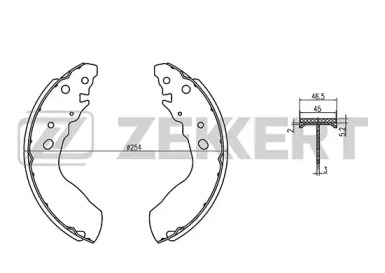 Комлект тормозных накладок (ZEKKERT: BK-4153)