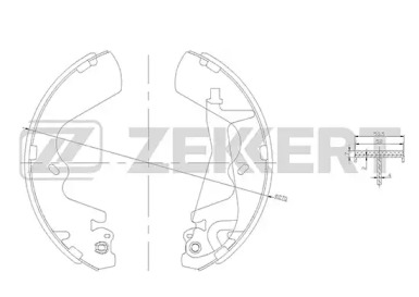 Комлект тормозных накладок (ZEKKERT: BK-4158)