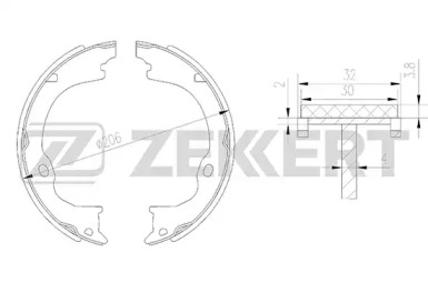 Комлект тормозных накладок (ZEKKERT: BK-4162)