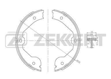 Комлект тормозных накладок (ZEKKERT: BK-4164)