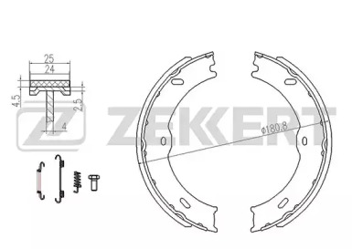 Комлект тормозных накладок (ZEKKERT: BK-4166)