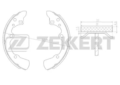 Комлект тормозных накладок (ZEKKERT: BK-4169)