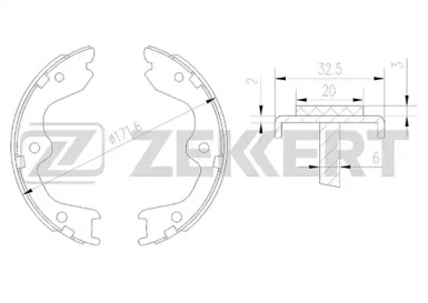 Комлект тормозных накладок (ZEKKERT: BK-4171)