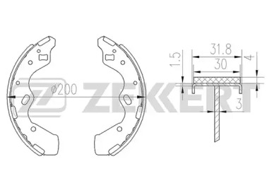 Комлект тормозных накладок (ZEKKERT: BK-4172)