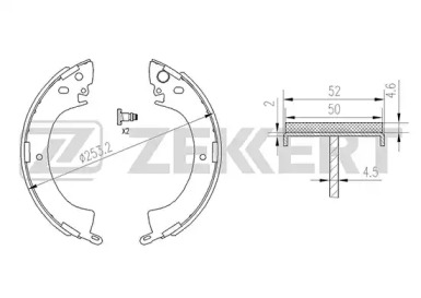 Комлект тормозных накладок (ZEKKERT: BK-4174)