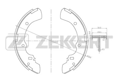 Комлект тормозных накладок (ZEKKERT: BK-4175)