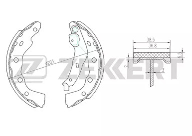 Комлект тормозных накладок (ZEKKERT: BK-4177)