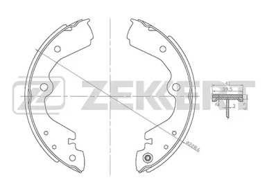 Комлект тормозных накладок (ZEKKERT: BK-4178)