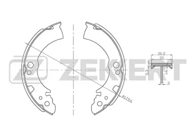 Комлект тормозных накладок (ZEKKERT: BK-4180)