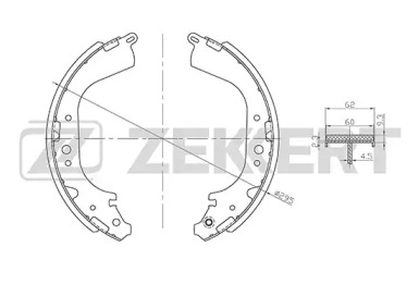 Комлект тормозных накладок (ZEKKERT: BK-4182)